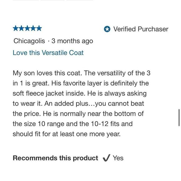 NEW! Eddie Bauer 3 in 1 Jacket Size S(7-8) WaterResistant Outer&Inner Fleece Jkt - Picture 12 of 16